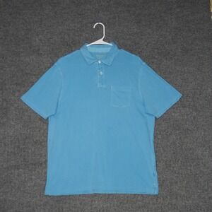 Vineyard Vines Island Mens Polo Shirt Medium Blue Pima Cotton Pocket Casual